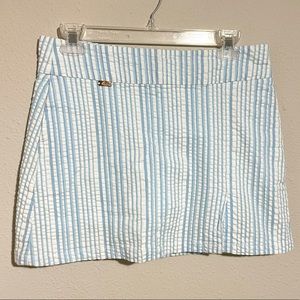 Lilly Pulitzer seersucker striped skort